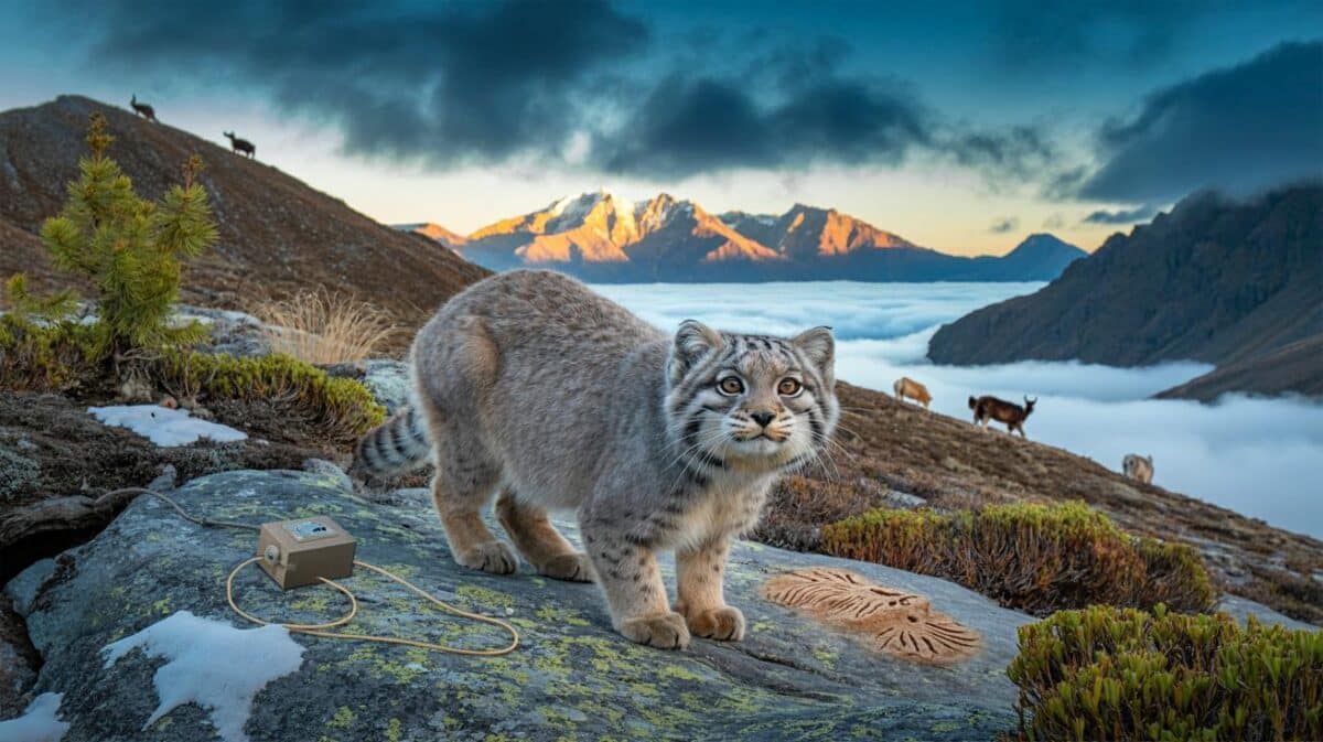 Seltene Pallaskatzen im Himalaya